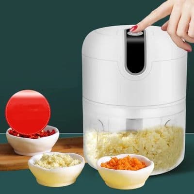 USB Rechargeable Mini Portable Vegetable Blender – Stainless Steel Blade Electric Vegetable Chopper