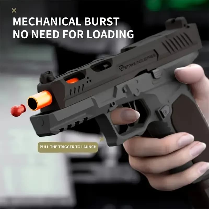 SIG17 Glock Shell Ejecting Soft Bullet Toy Gun – Realistic Shell-Loading Foam Dart Pistol for Kids – Safe EVA Bullets – Manual Blaster