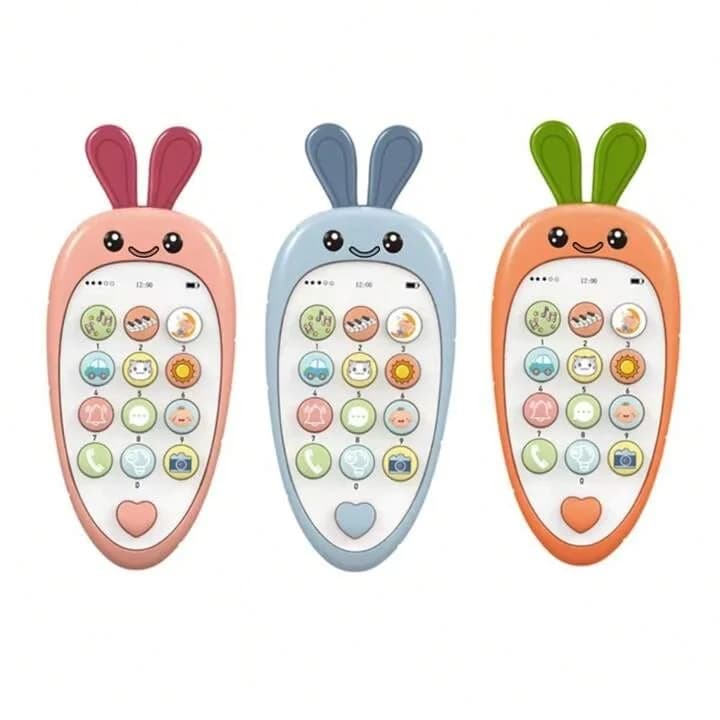 Carrot Shaped Gajor Mobile Phone Toy with Light and Sound Effects