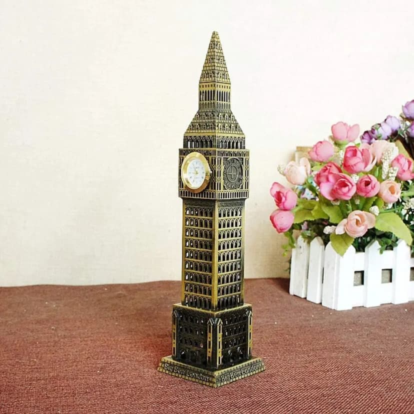 London Tower Big Ben Tower Clock System Showpiece for Home Decor